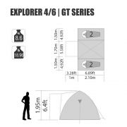 Barraca Camping para até 6 Pessoas EXPLORER GT 4/6 NTK Nautika