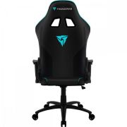 Cadeira Gamer Profissional Ajustável Preta/Ciano BC3 THUNDERX3