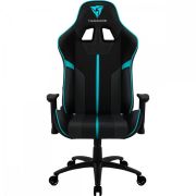 Cadeira Gamer Profissional Ajustável Preta/Ciano BC3 THUNDERX3