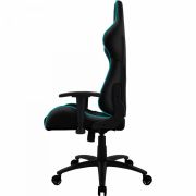 Cadeira Gamer Profissional Ajustável Preta/Ciano BC3 THUNDERX3