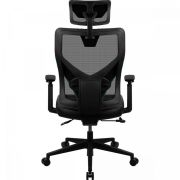 Cadeira Office/Gamer Ajustável Preta/Cyan Ergonomic YAMA1 THUNDERX3