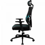 Cadeira Office/Gamer Ajustável Preta/Cyan Ergonomic YAMA1 THUNDERX3