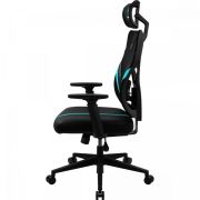 Cadeira Office/Gamer Ajustável Preta/Cyan Ergonomic YAMA1 THUNDERX3