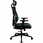 Cadeira Office/Gamer Ajustável Preta/Cyan Ergonomic YAMA1 THUNDERX3