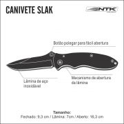 Canivete Portátil Dobrável com Trava de Segurança Camuflado SLAK NTK Nautika