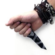 Canivete Tático Camuflado em Aço Inox com Lâmina Tipo Turca AURA Nautika
