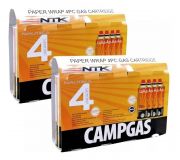 Cartucho de Gás CAMPGAS com Válvula de Segurança NTK Nautika - Kit com 8 Unidades