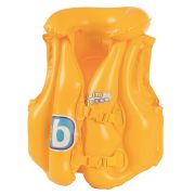 Colete Inflável Infantil com Encosto de Cabeça e Fecho Duplo 3-6 anos Amarelo SWIN SAFE BESTWAY