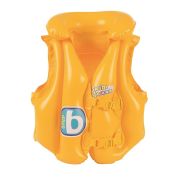 Colete Inflável Infantil com Encosto de Cabeça e Fecho Duplo 3-6 anos Amarelo SWIN SAFE BESTWAY