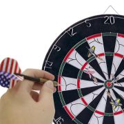 Jogo de Dardo Dart Board em Madeira/Inox Preto/Branco NTK Nautika