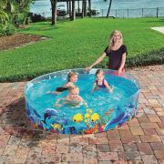 Piscina Infantil Circular 946 Litros Estampada SEMI-RÍGIDA PEIXES BESTWAY